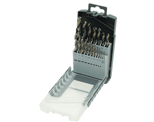 KRAFTWERK HSSE-Co5 Spiralbohrer-Set 1–10 mm, 19-teilig für Metall