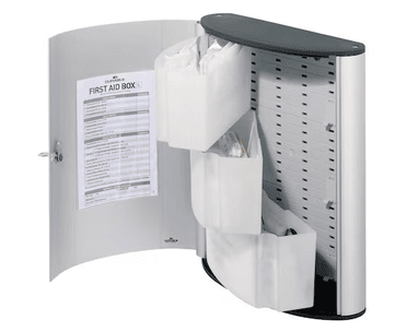 Erste Hilfe Verbandsschrank leer Durable 1973, LxBxT 400 x 302 x 118 mm, Aluminium