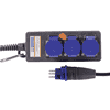 Steffen Multiprise PROFESSIONAL, prises de courant T23, 16 A, GdV 3 x 2.5 mm², IP55, noir/bleu, différents versions