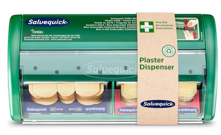 Distributeur de pansements, Salvequick 490700, L x H x P 230 x 120 x 55 mm, avec 85 pansements