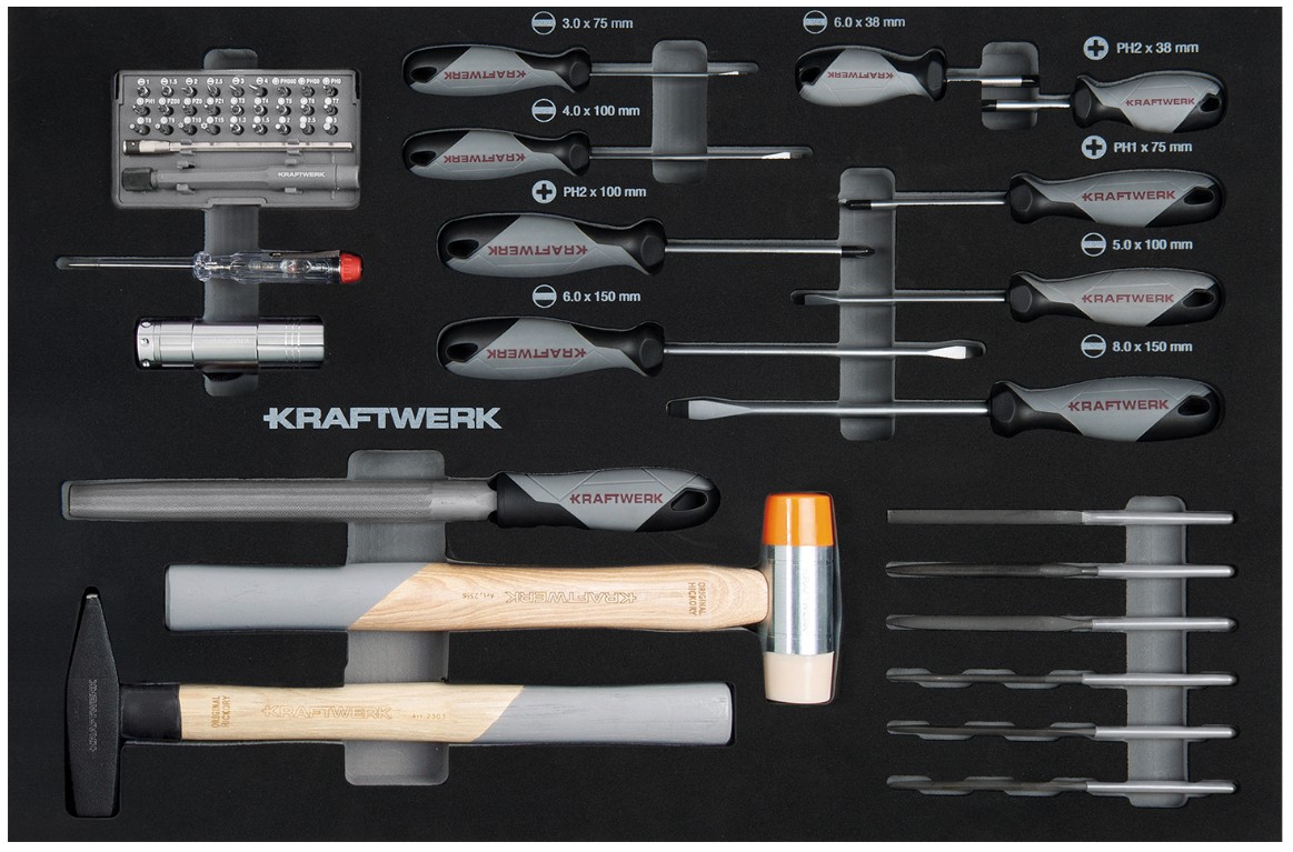 KRAFTWERK BT700 Werkstattwagen BASIC, 7 Schubladen, 337-teilig, inkl. Werkzeug, in 2 Farben