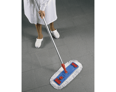 Wischmopp zur Nass- und Trockenreinigung aus 70 % Polyester und 30 % Wolle, Länge 40 cm