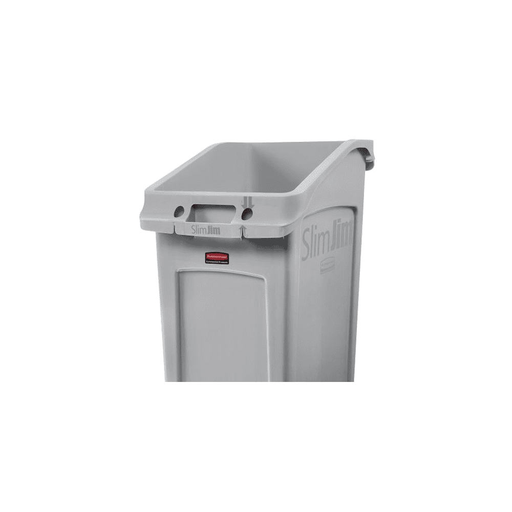 Poubelle Slim Jim sous le comptoir, gris, capacité 87 litres, 560 x 400 x 762 mm