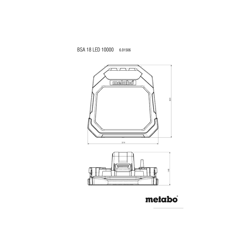 Metabo Akku-Baustrahler BSA 18 LED 10000, 18 V ohne Akku