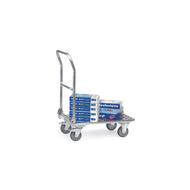 Fetra Chariot pliable en aluminium, capacité de charge totale 200 kg, deux dimensions différentes