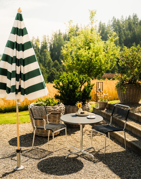 Schaffner Table pliante Davos en fibre de verre, de forme ronde, disponible en plusieurs versions