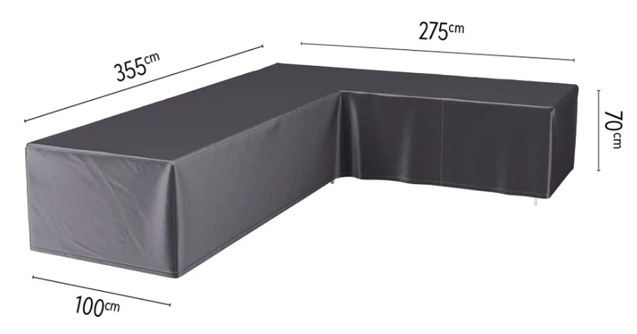 Platinum AeroCover Housse de protection Lounge en forme de L, à droite, angle de 90°, LxLxLxH 3550 x 2750 x 1000 x 700 mm