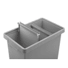 Poubelle plastique trois compartiments 40 l, pour le tri des déchets