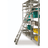 Schulte Aluminium-Regalleiter, einhängbar, Leiterbreite 420 mm, Stufenabstand 235 mm
