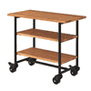 PLUS Table de barbecue et jardinière Urban Picnic avec étagère, en ThermoWood®, structure noire