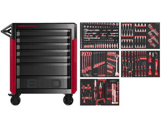KRAFTWERK PRO LINE Werkstattwagen PT800 7 Schubladen, inkl. Werkzeug, 283-teilig, BxTxH 800 x 479 x 1000 mm
