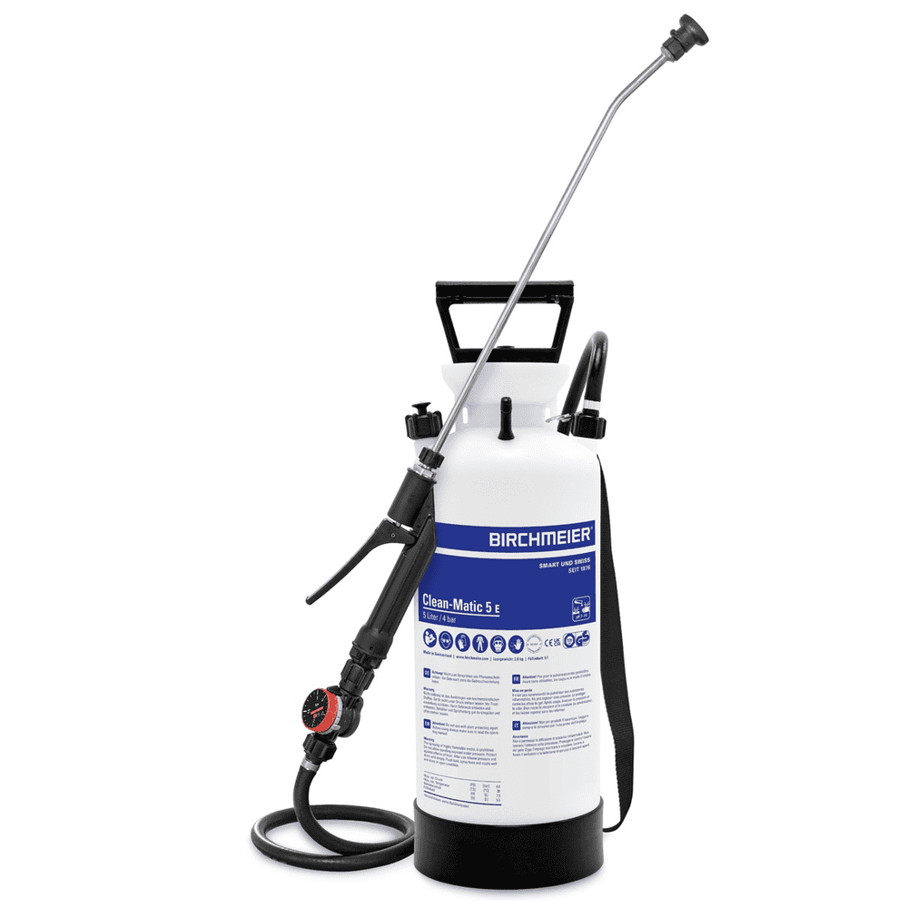 Birchmeier Pulvérisateur à pression Clean-Matic 5 E, avec PR 3 E1, pour solutions alcalines, capacité 5 l