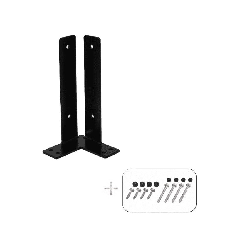 PLUS Pergola Cubic avec clôture Tokyo, noir RAL 9005, L x P x H 3870 x 3870 x 2170 mm