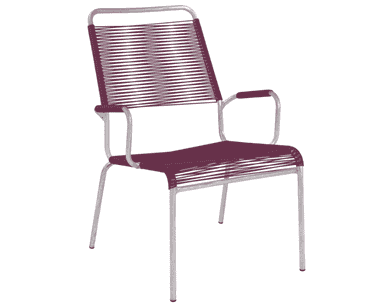 Schaffner Salon Fauteuil spaghetti RIGI avec accoudoirs, en diverses couleurs