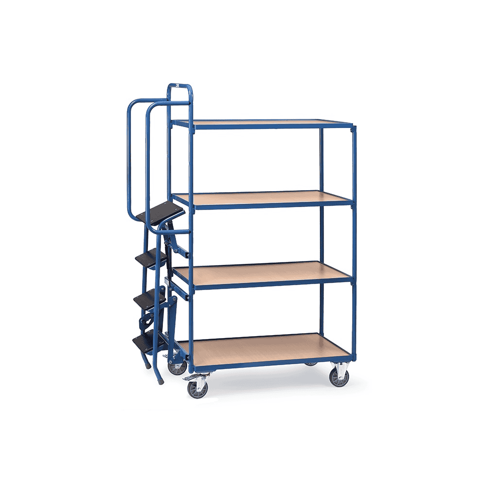 Fetra Kommissionierwagen Gross mit 3 oder 4 Ladeflächen, 1322 x 611 x 1880 mm, Tragkraft 250 kg