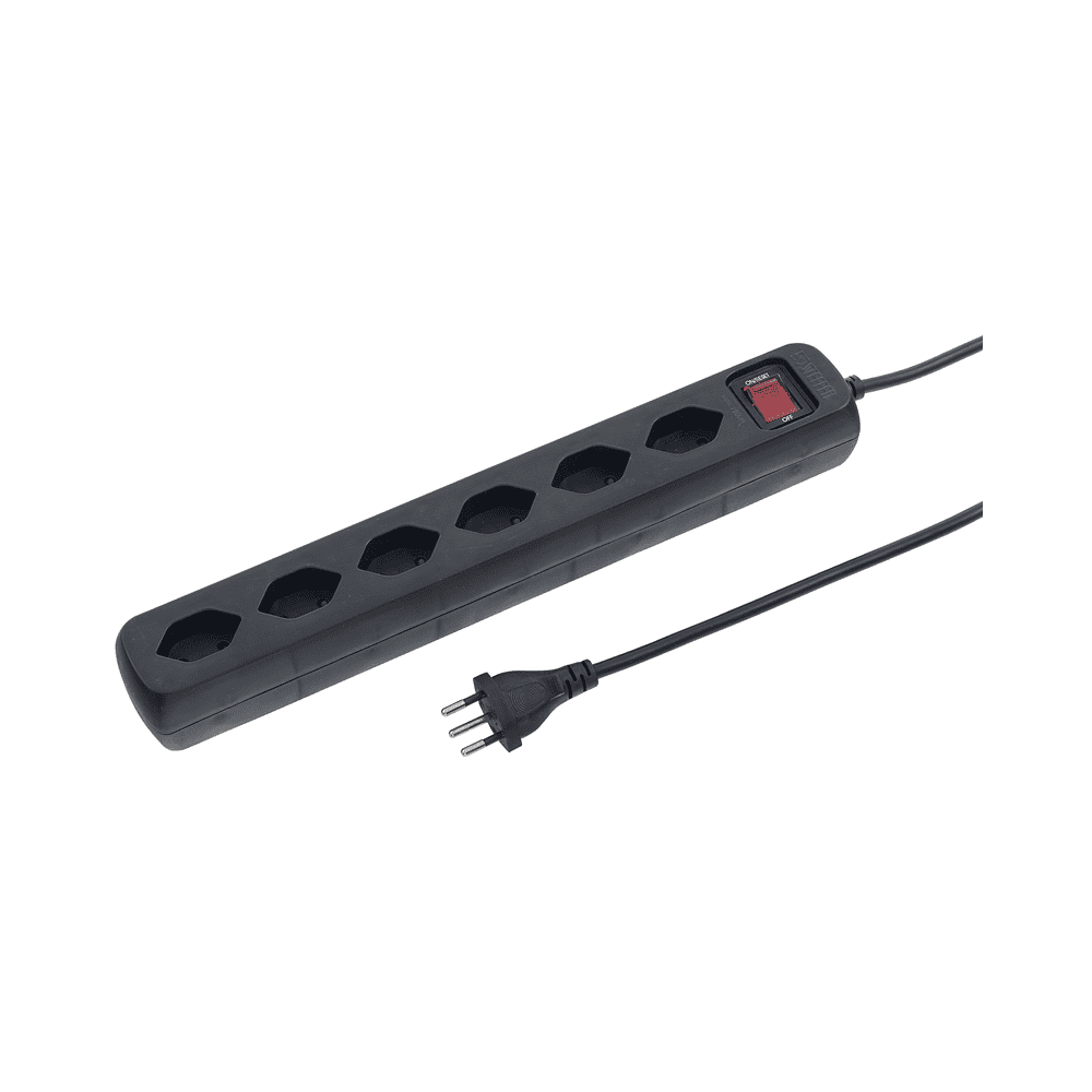 Steffen Steckdosenleiste POWER EASY, 6 x T13, mit Schalter, IP20, 1.5 m Kabel, in zwei Farben