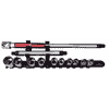 KRAFTWERK PRO LINE COMBI-Steckschlüsselsatz 3/8", 11-teilig, mit T-Schlüssel, Kunststoffschiene