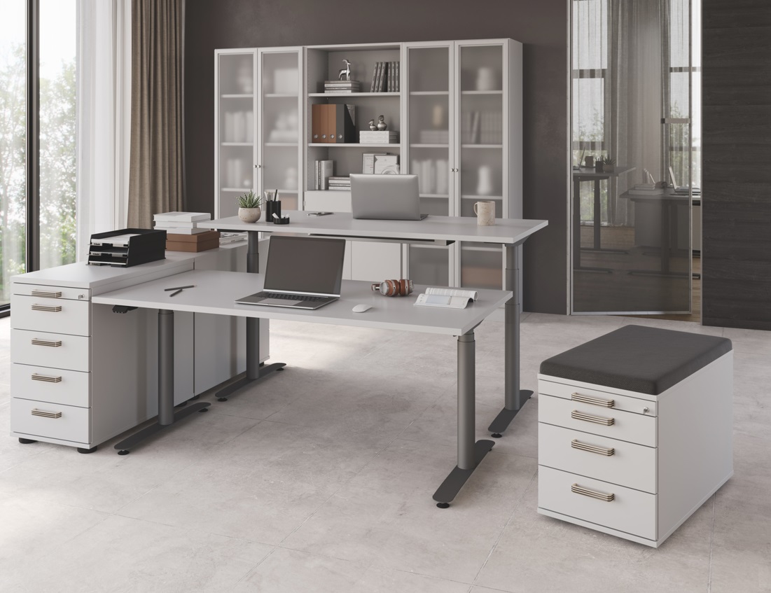 Aktenschrank Rhone mit Milchglastüren, 800 x 420 x 2004 mm, Rahmen silber, in diversen Farben
