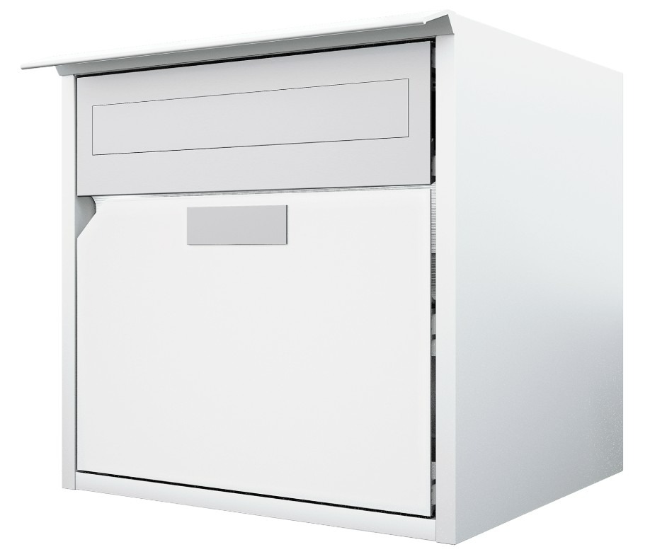 Huber Boîte aux lettres Alu 300 en aluminium avec façade plate, à fixation murale, disponible en plusieurs modèles