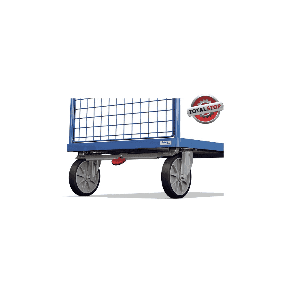 TOTALSTOP-Zentralbremssystem für Transportwagen
