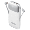 Steffen Powerbank 20 W PD3.0, 10'000 mAh, USB-C/USB-A, integrierte Ladekabel, weiss