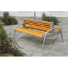 Banc double en bois et acier galvanisé à chaud 
