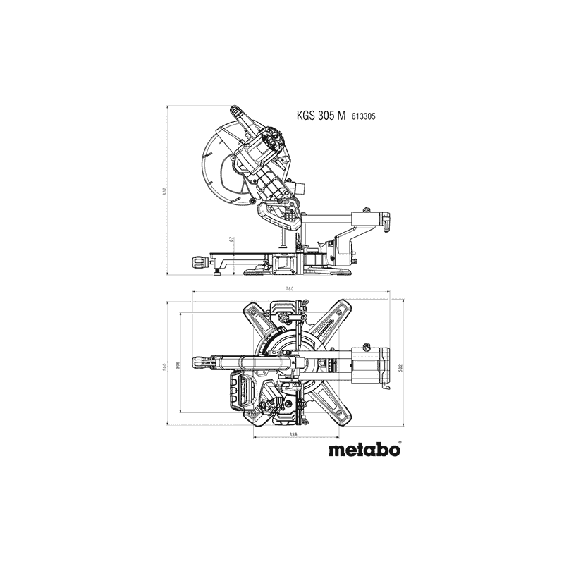 Metabo Kappsäge KGS 305 M, mit Zugfunktion, 1600 Watt