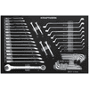 KRAFTWERK BASIC LINE EVA Ringgabel- und Doppelringschlüssel-Einlage, 600 x 400 mm, 46-teilig