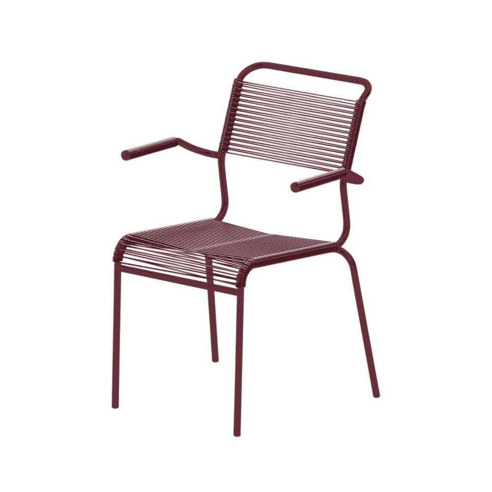 Schaffner Chaise de jardin Spaghetti Säntis avec accoudoirs, disponible en plusieurs versions