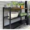 PLUS Table-barbecue Trend avec jardinière en ThermoWood®, L x L x H 1100 x 390 x 900 mm