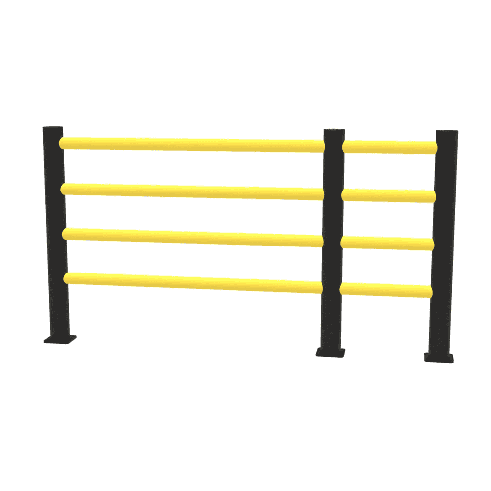 Flexibles Sicherheitsgeländer "Delta" mit 4 Balken