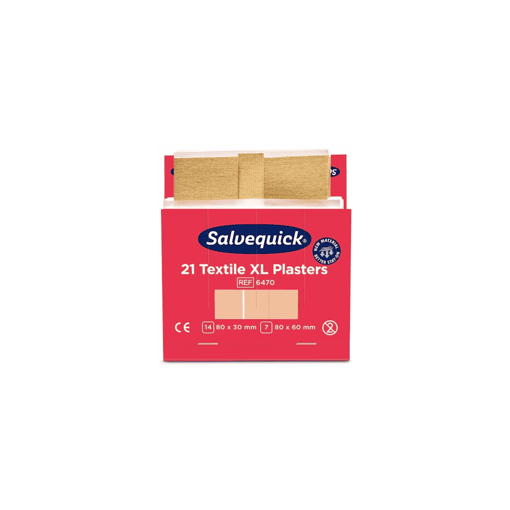 Pansements textiles extra-larges, Cederroth 6470, recharge, paquet de 6 x 21 pièces