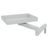 Schwenkarm mit Ablagewanne, BxTxH 400 x 300 x 48 mm