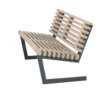 Siesta-banc de jardin, bois flottant coleur, 1380 mm