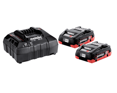 Metabo Basis-Set LiHD, 2 x 4.0 Ah und Ladegerät ASC 55