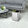 Poubelle OLI CUBE 2 compartiments sans couvercle, en acier inoxydable, 10 + 10 litres