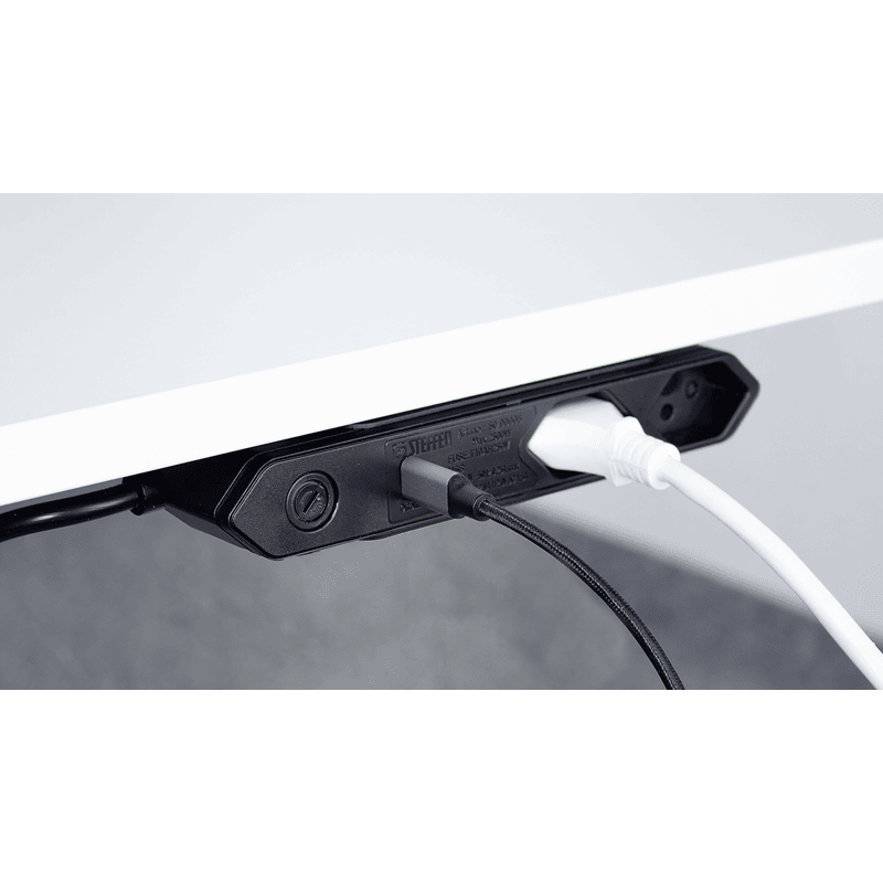 Steffen Multiprise IQ, 2 prises de courant T13, 1 port USB-C PD (18 W), 10 A, IP20, câble de 1.5 m, en deux couleurs