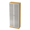 Aktenschrank Rhone mit Milchglastüren, 800 x 420 x 2004 mm, Rahmen silber, in diversen Farben