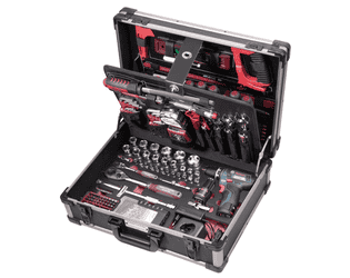 KRAFTWERK PRO LINE Werkzeugkoffer mit Akku-Bohrschrauber von BOSCH, 1/4" + 1/2", 264-tlg