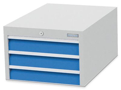 Bedrunka+Hirth Unterhängeschrank mit 3 Schubladen, R 18-24, RAL 7035 / RAL 5012