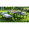 Siesta-table de jardin, bois flottant coleur, 1380 mm