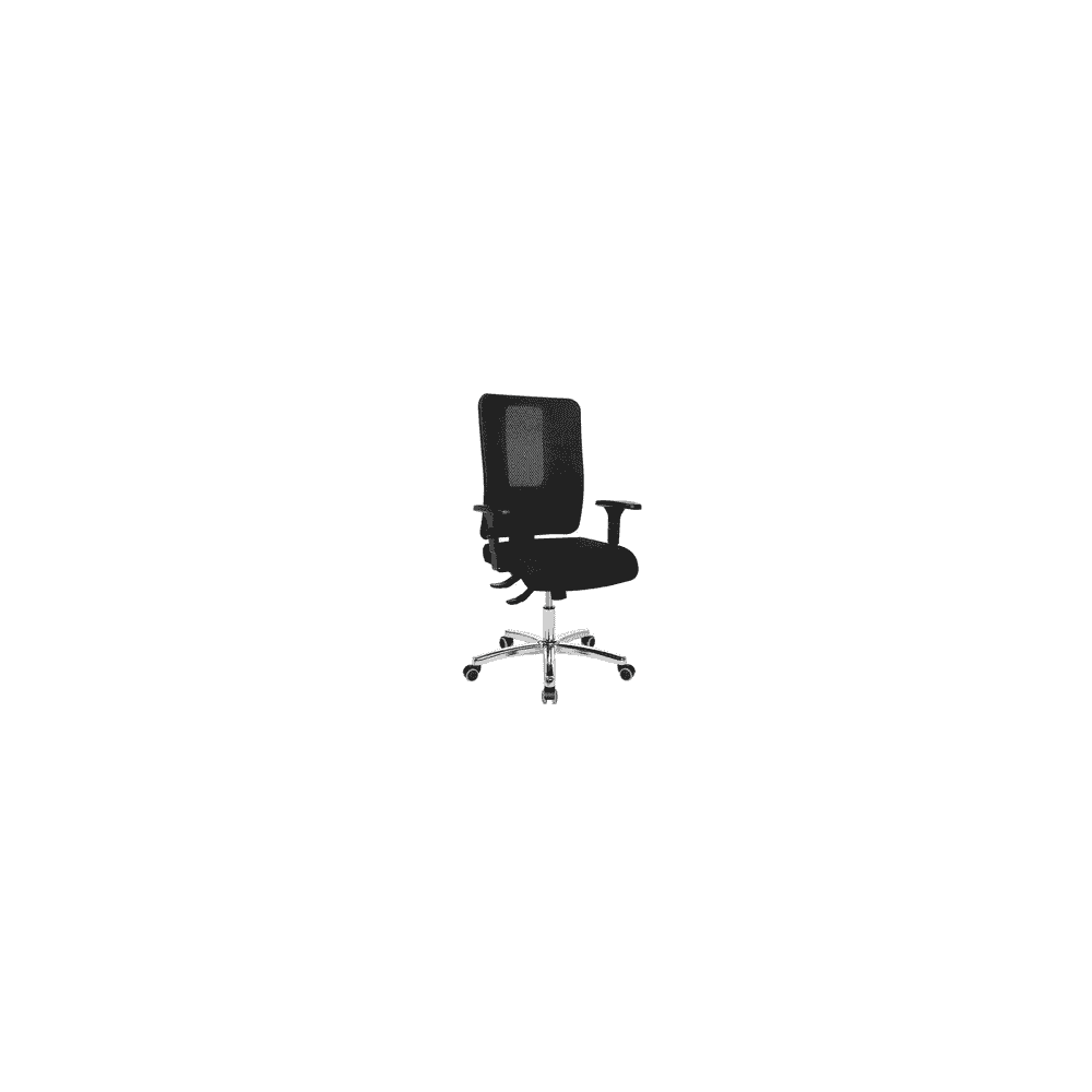 Chaise de bureau Topstar Open X avec dossier en résille et accoudoirs, noir