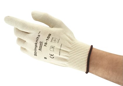 Baumwollhandschuhe Ansell EDGE Stringknits 76-100, weiss, in 2 Grössen