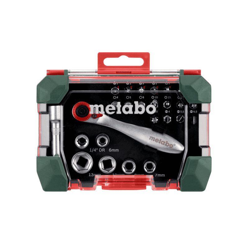 Metabo Bit-Box und Ratschenset "SP", 26-teilig