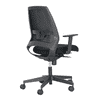 Chaise de bureau Nowy Styl Kenari Mesh avec dossier en résille, sans accoudoirs, noir