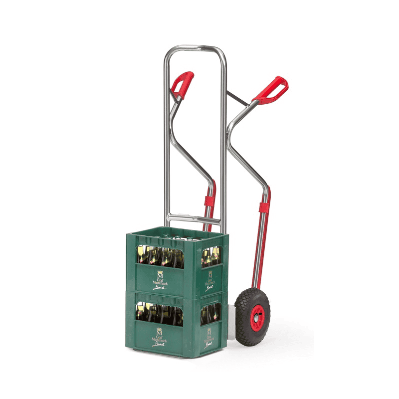 Fetra Diable en aluminium avec patins en plastique, godet standard, capacité de charge 200 kg
