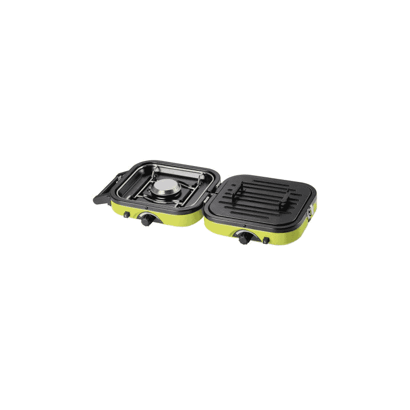 Kartuschenkocher DUAL COMPACT für Outdoor und Camping, 2 Brenner,  klappbar & tragbar
