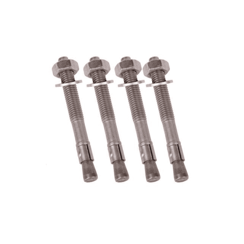 Bodenanker-Set, 85 mm, verzinkt, 4 Stück