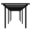 PLUS Doppelpergola, Schwarz RAL 9005, Modell 3, BxTxH 6640 x 2380 x 2260 mm
