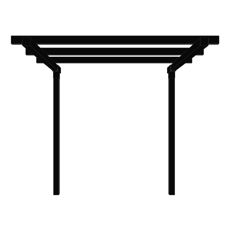 PLUS Doppelpergola Verlängerungsmodul, BxTxH 1880 x 2380 x 2260 mm